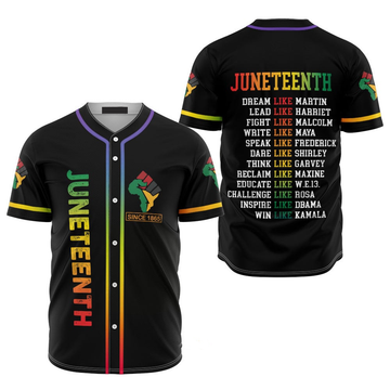 Juneteenth Since 1865 Dream Like Martin Baseball Shirt Baseball Jersey f1 S-5XL
