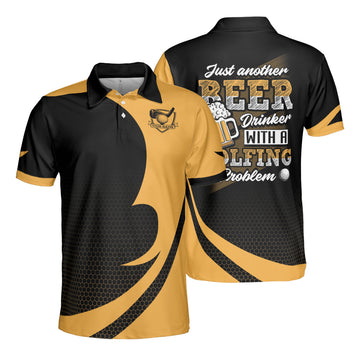 Custom Golf Beer Drinker Funny for Men Golfer Player Men's Polo Shirt S-5XL