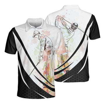 Golf Polo Shirt Swing Golfer Tee Men's Polo Shirt S-5XL