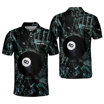 Custom 3D Billiards 8 Ball Pool Player Shirt for Team Men's Polo Shirt S-5XL