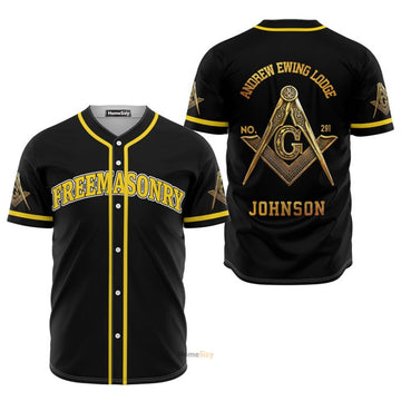 Custom Name Freemasonry Personalized Baseball Jersey S-5XL