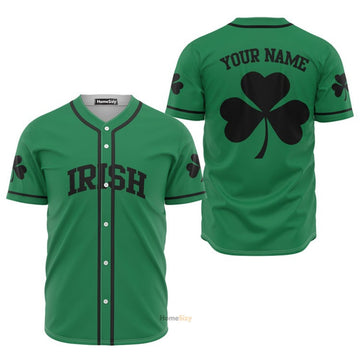Custom Name Irish Green Personalized Baseball Jersey S-5XL