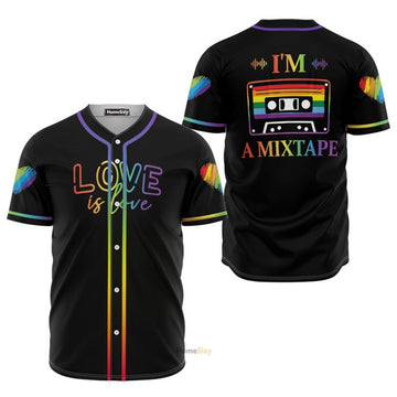 LGBT Love Is Love Baseball Jersey S-5XL