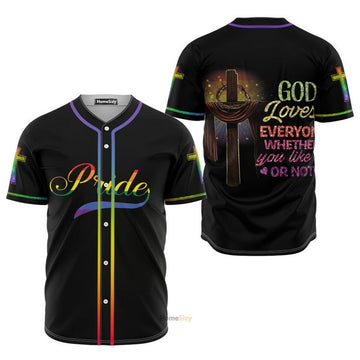 LGBT Pride Rainbow Color Baseball Jersey S-5XL