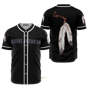 Leather Prayer Native American Baseball Jersey S-5XL