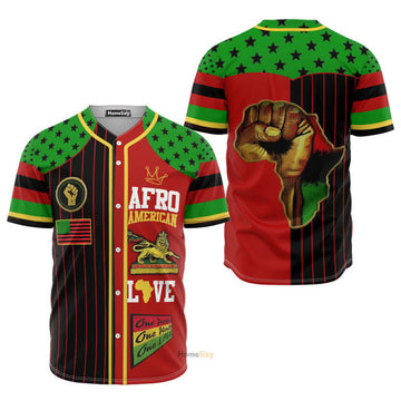 Afro American Love For Juneteenth Baseball Jersey S-5XL