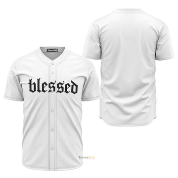 Blessed Black And White Baseball Jersey S-5XL