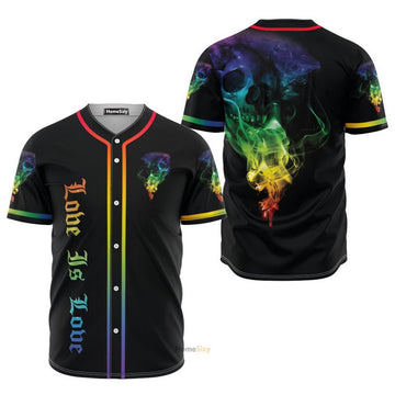 LGBT Skull Lobe Baseball Jersey S-5XL