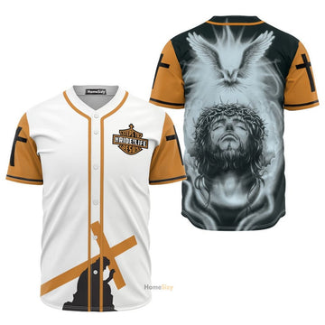 Steps To Jesus The Ride of Your Life Baseball Jersey S-5XL