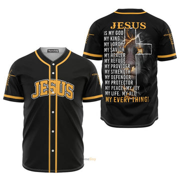 Jesus Is My God My Life My Everything Baseball Jersey S-5XL