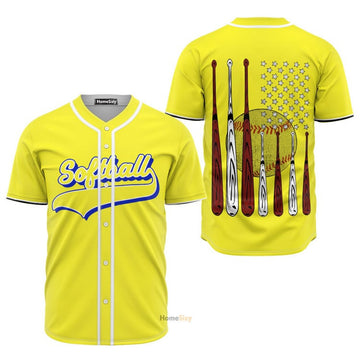 Personalized Baseball Jersey Softball Yellow Baseball Jersey S-5XL