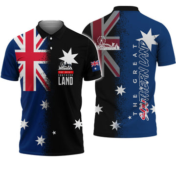 Great Southern Land 3D Print Men's Polo Shirt S-5XL