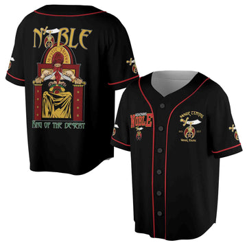 Custom Your Name, Temple Noble Shriners King Of The Desert 3D Baseball Jersey Size S-5XL