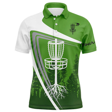 Custom Name Disc Golf Basket Apparel Personalized Sports Gifts Men's Polo Shirt