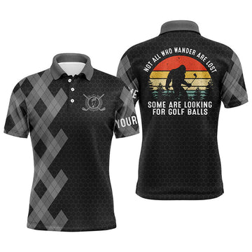 Custom Bigfoot Golf Polo Shirt Personalized Name Men's Polo Shirt S-5XL