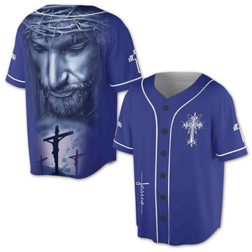 The Darkness Of Jesus Christ Blue Shirt Baseball Jersey S-5XL