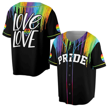 Love Is Love Proud Pride Baseball Jersey S-5XL