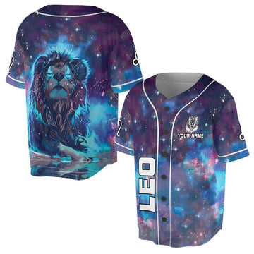 Galaxy Zodiac Leo Constellation Baseball Jersey S-5XL