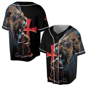 Mystic Lion of Judah Knight Templar Baseball Jersey S-5XL