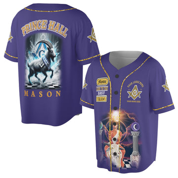 Freemason Prince Hall Masonic Medieval Baseball Jersey S-5XL