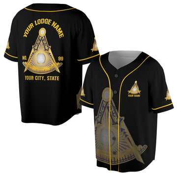 Customized Freemasonry Past Master Baseball Jersey S-5XL