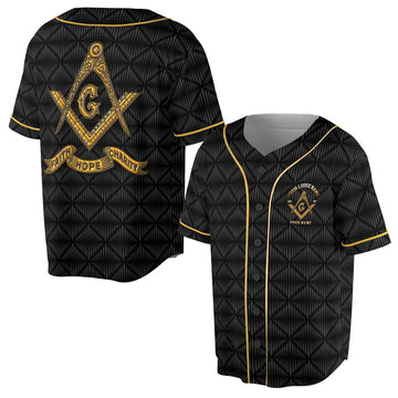 Personalized Master Mason Freemasonry Jersey Baseball Jersey S-5XL