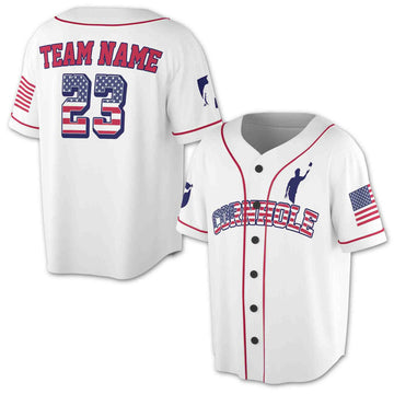 Custom Cornhole Flag 3D Baseball Jersey White Background Baseball Jersey S-5XL