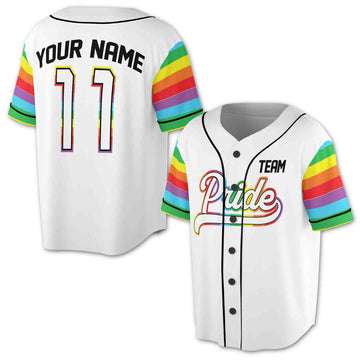 Personalized LGBT Pride Baseball Tee 3D Jersey Baseball Jersey S-5XL