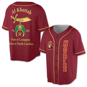 Personalized Shriners Temle Name Nobles Masonic 3D Baseball Jersey Size S-5XL