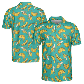 Funny Colorful Banana Golf Men's Polo Shirt S-5XL