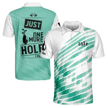 Custom Name Funny Golf Just One More Hole Polo Men's Polo Shirt S-5XL