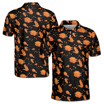 Funny Fried Chicken Lover Fry Golf Men's Polo Shirt S-5XL