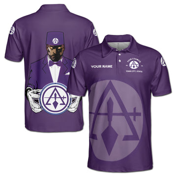 Customized Cryptic Masonry Royal and Select Master Men's Polo Shirt S-5XL