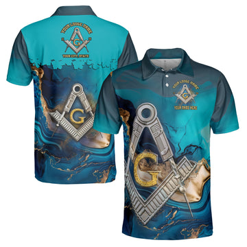 Customized Mansonry Master Mason Marbling Men's Polo Shirt S-5Xl