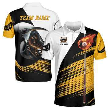 Customized Lets Skull Pllay Billiard Men's Polo Shirt S-5XL