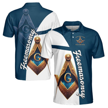Personalized Freemasonry Master Mason Emblem Men's Polo Shirt S-5XL