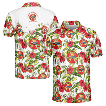 Personalized Royal Arch Masonic Tropical Tree Men's Polo Shirt S-5XL