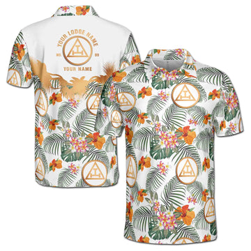 Customized Royal Arch Masonry Palm Leaf Men's Polo Shirt S-5XL