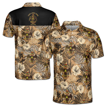 Customized Scottish Rite 33 Brown Tropical Floral Men's Polo Shirt S-5XL