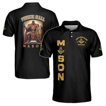 Customized Mason Prince Hall F&A.M Men's Polo Shirt S-5XL
