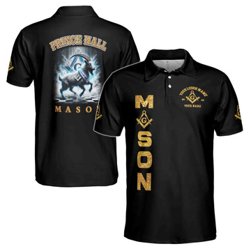 Personalized Freemason Prince Hall Custom Men's Polo Shirt S-5XL