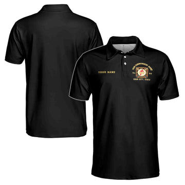 Personalized In Hoc Signo Vinces Symbol Masonry Knight Templar Men's Polo S-5XL