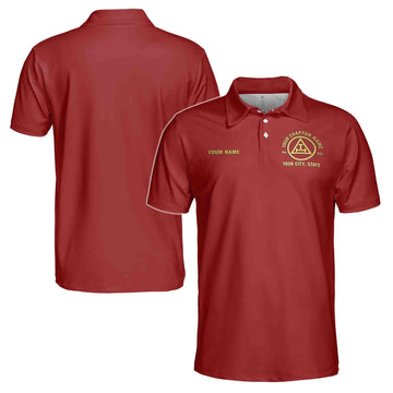 Customized Masonic Royal Arch Mason Men's Polo Shirt S-5XL