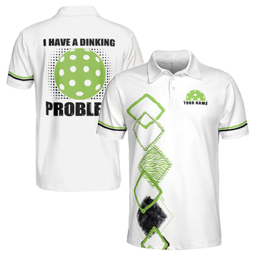 Custom Name I Having A Drinking Problem Argyle Pickleball Men's Polo Shirt S-5XL