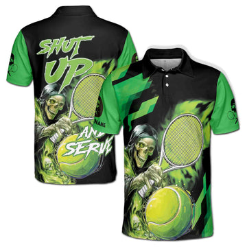 Custom Name Lets The Death Play Tennis Men's Polo Shirt S-5XL