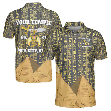 Personalized Masonic Noble Shriner 3D Men's Polo Shirt S-5XL