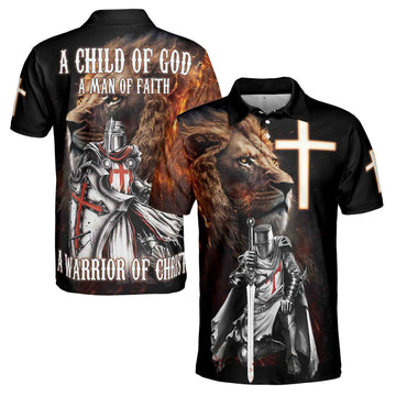 Believe In Christ Knight Templar Men's Polo Shirt S-5XL
