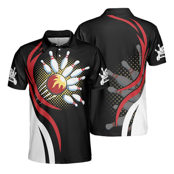 Bowling They See Me Rollin For Professional Bowlers Men's Polo Shirt S-5XL