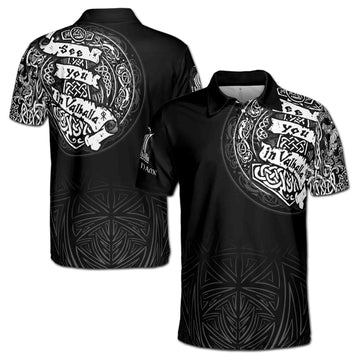 Viking Polo Shirt See You In Valhalla Men's Polo Shirt S-5XL