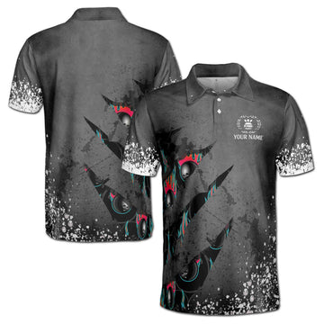 Custom Men Bowling Shirt, Cool Bowling Team 3D Men's Polo Shirt Size S-5XL